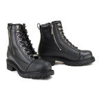 MMCC MB408 Men's Accelerator Black Leather Biker Boots - Riding Footwear