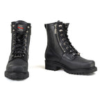 MMCC Men's Trooper Black Leather Motorcycle Boots - MB416