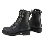 MMCC Men's Trooper Black Leather Motorcycle Boots - MB416