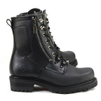 MMCC Men's Trooper Black Leather Motorcycle Boots - MB416