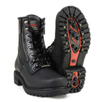 MMCC Men's Trooper Black Leather Motorcycle Boots - MB416