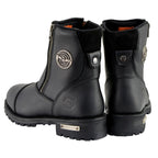 Milwaukee Leather Women's Black Premium Leather Double Sided Zipper Motorcycle Riding Boots MBL202