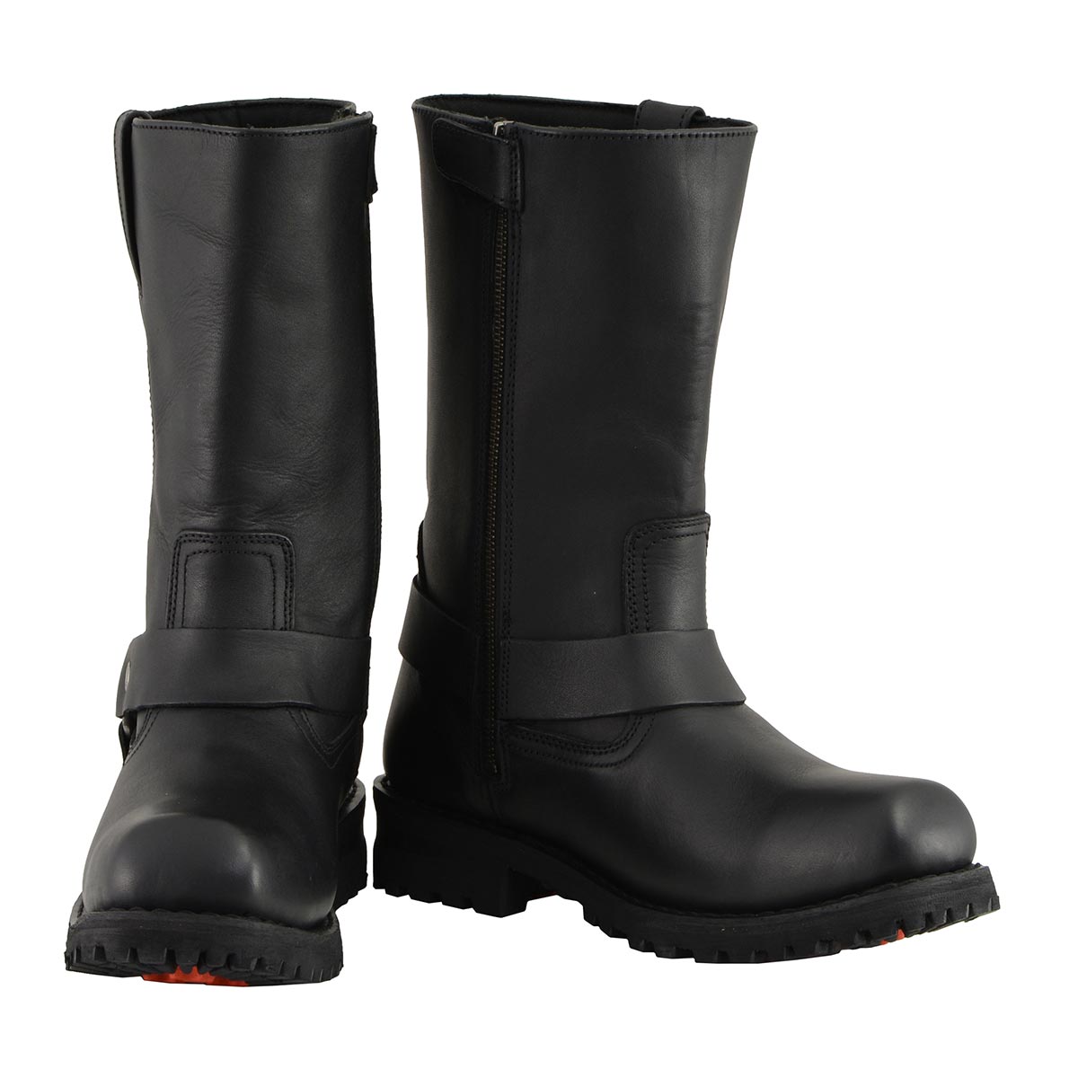 Milwaukee Leather Men’s Classic Harness 11-Inch Motorcycle Boots – Premium Cowhide, Road & Rally Ready MBM131