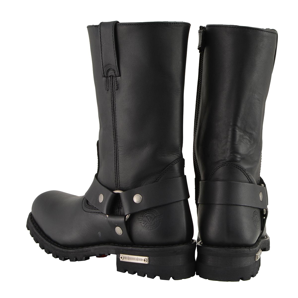 Milwaukee Leather Men’s Classic Harness 11-Inch Motorcycle Boots – Premium Cowhide, Road & Rally Ready MBM131