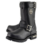 Milwaukee Leather Men's Axle Classic Black 11-Inch Engineer Motorcycle Leather Boots MBM9020