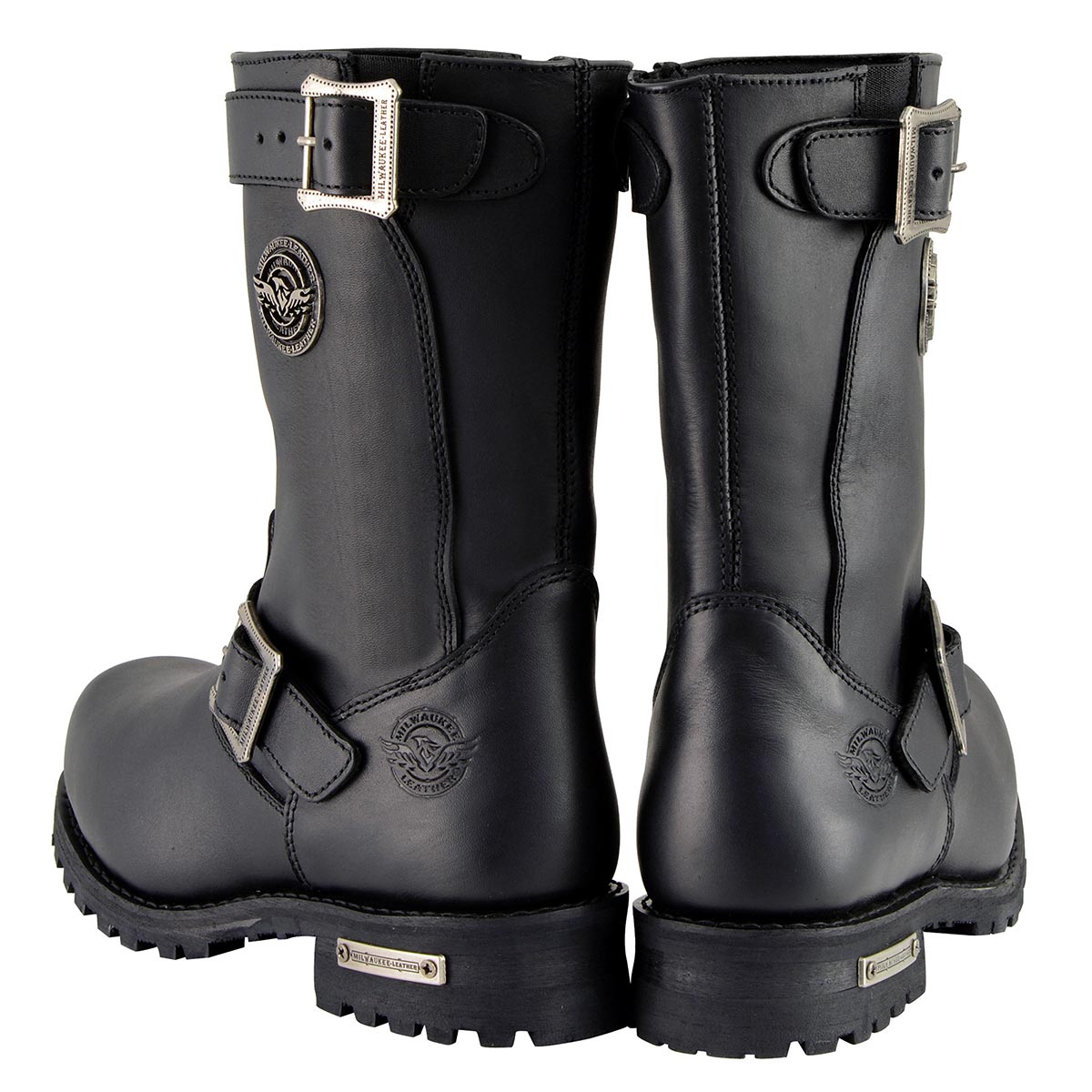 Milwaukee Leather Men's Axle Classic Black 11-Inch Engineer Motorcycle Leather Boots MBM9020