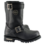 Milwaukee Leather Men's Axle Classic Black 11-Inch Engineer Motorcycle Leather Boots MBM9020