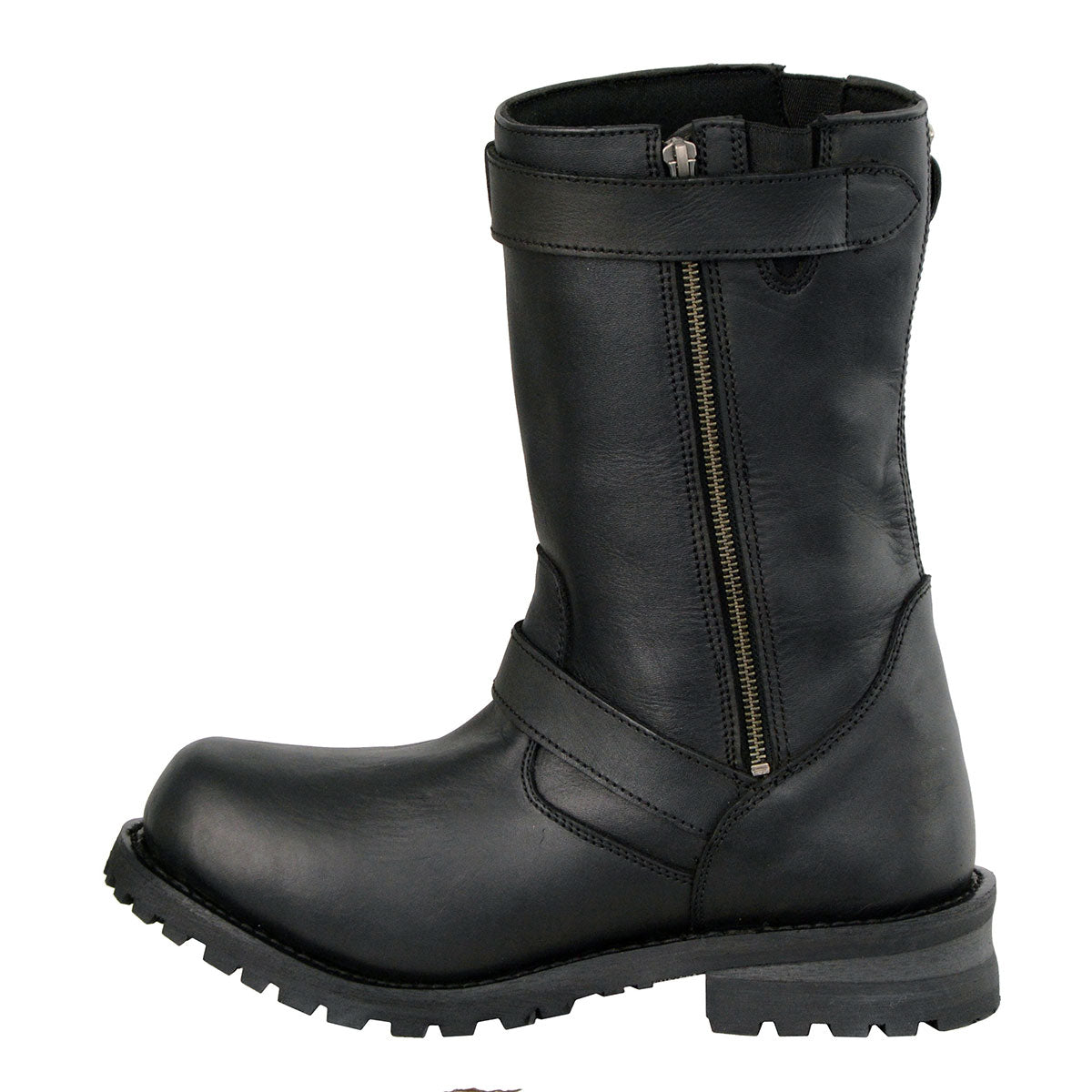 Milwaukee Leather Men's Axle Classic Black 11-Inch Engineer Motorcycle Leather Boots MBM9020