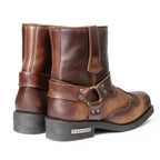 Milwaukee Leather Men's Copper Ridge Brown Leather Motorcycle Harness Boots - MBM9054
