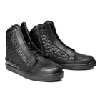 Milwaukee Leather Men's Black Leather Diamond Patterned Reinforced Street Biker Riding Shoes w/ Ankle Support - MBM9104