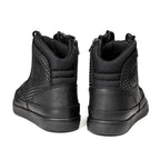 Milwaukee Leather Men's Black Leather Diamond Patterned Reinforced Street Biker Riding Shoes w/ Ankle Support - MBM9104