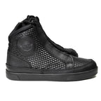 Milwaukee Leather Men's Black Leather Diamond Patterned Reinforced Street Biker Riding Shoes w/ Ankle Support - MBM9104