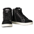 Milwaukee Leather Men's Roadstitch Black Suede Reinforced Street Riding Shoes w/ White Stitching - MBM9107