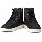 Milwaukee Leather Men's Threadshift Black Canvas Reinforced Street Riding Shoes - MBM9108