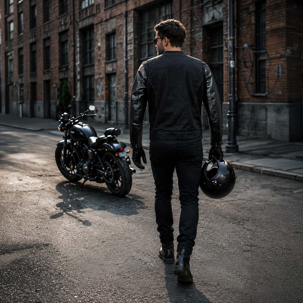 Milwaukee Leather Men's Night Shift Black Denim and Leather Sleeves Motorcycle Riders Jacket - MDM1003