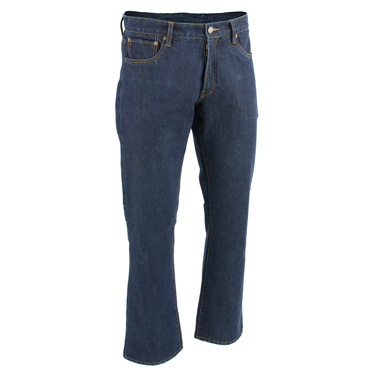 Milwaukee Leather MDM5008 Men's Blue 5 Pocket Tear Resistant Motorcycle Denim Jeans Infused w/ Aramid Fibers