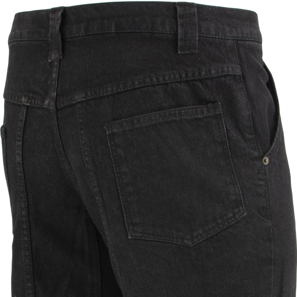 Milwaukee Leather Men's Armored Classic Fit Black Denim Motorcycle Racing Style Pants - MDM5014