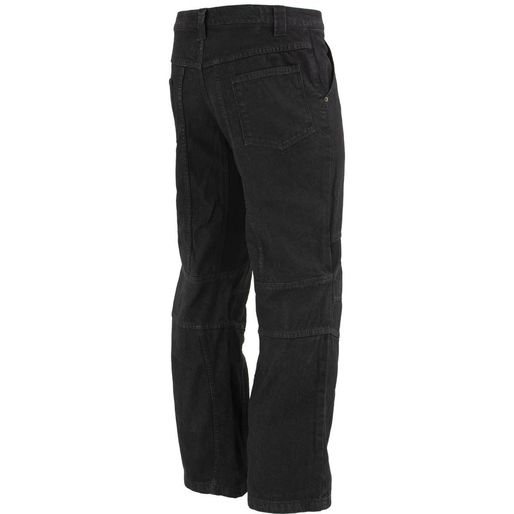 Milwaukee Leather Men's Armored Classic Fit Black Denim Motorcycle Racing Style Pants - MDM5014