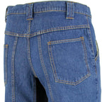 Milwaukee Leather Men's Armored Classic Fit Blue Denim Motorcycle Racing Style Pants - MDM5015