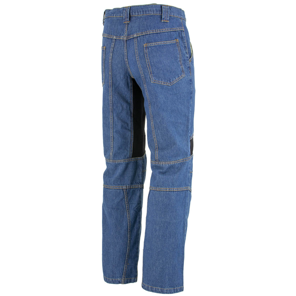 Milwaukee Leather Men's Armored Classic Fit Blue Denim Motorcycle Racing Style Pants - MDM5015