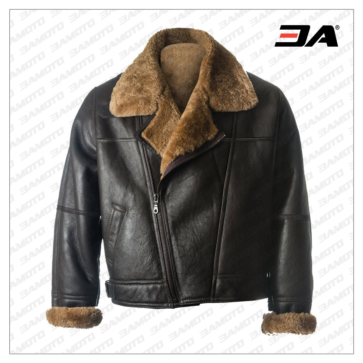 Men Black B3 Sheepskin Jacket