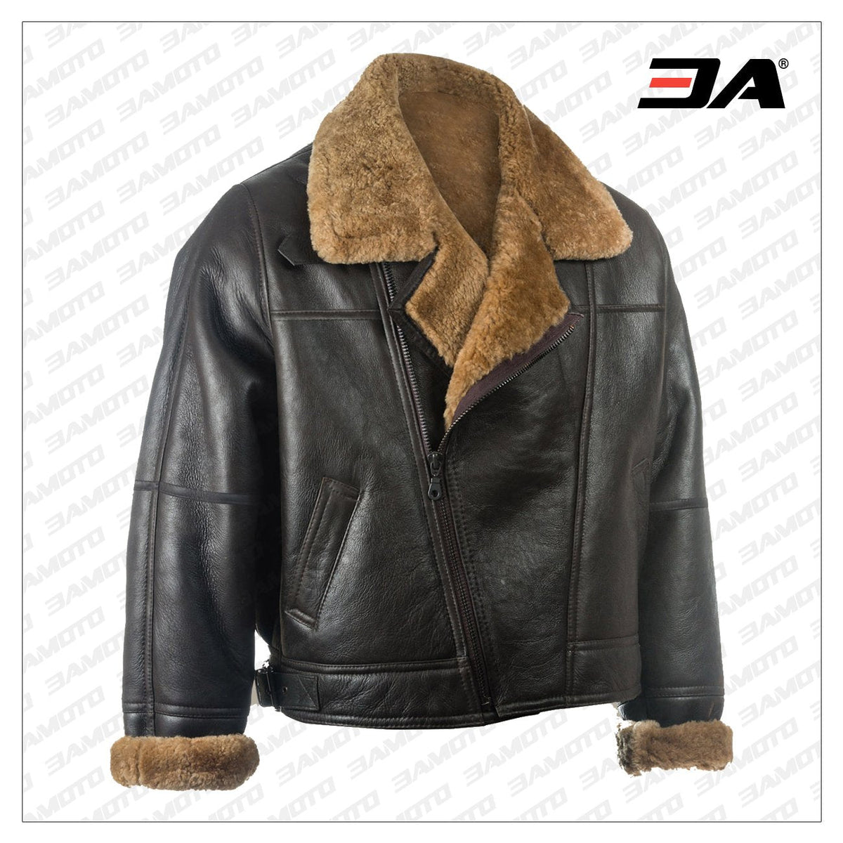 Men Black B3 Sheepskin Jacket