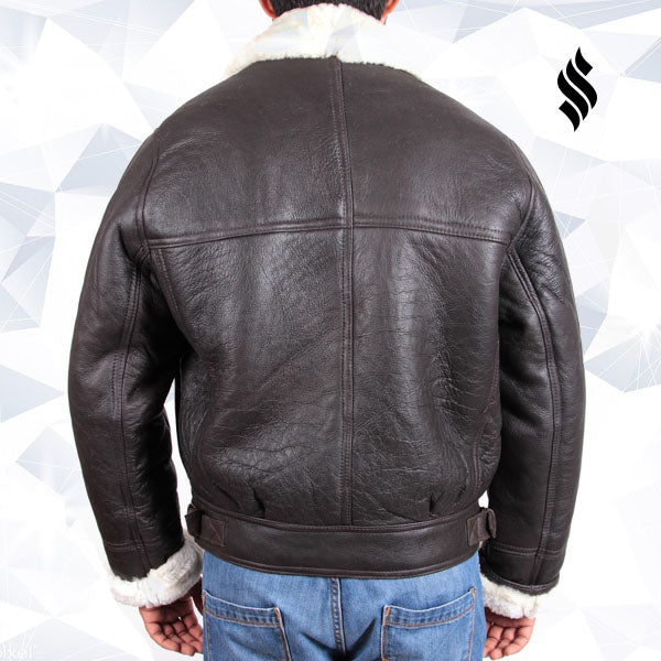 Men's B3 Aviator Shearling Sheepskin Leather Flying Jacket