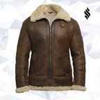 Men's Brown Sheepskin Flying Jacket