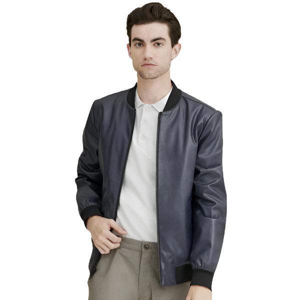 Men’s Leather Bomber Jacket