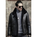 Men’s Black B3 Shearling Flight Aviator Jacket