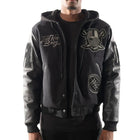 Vintage 1960 Las Vegas Raiders Hooded Bomber Jacket