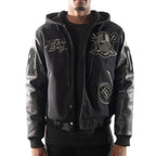 Vintage 1960 Las Vegas Raiders Hooded Bomber Jacket