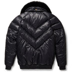 Men's Black Nylon V-Bomber Jacket | Vintage Bomber by Goose Country