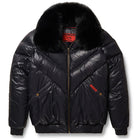Men's Black Nylon V-Bomber Jacket | Vintage Bomber by Goose Country