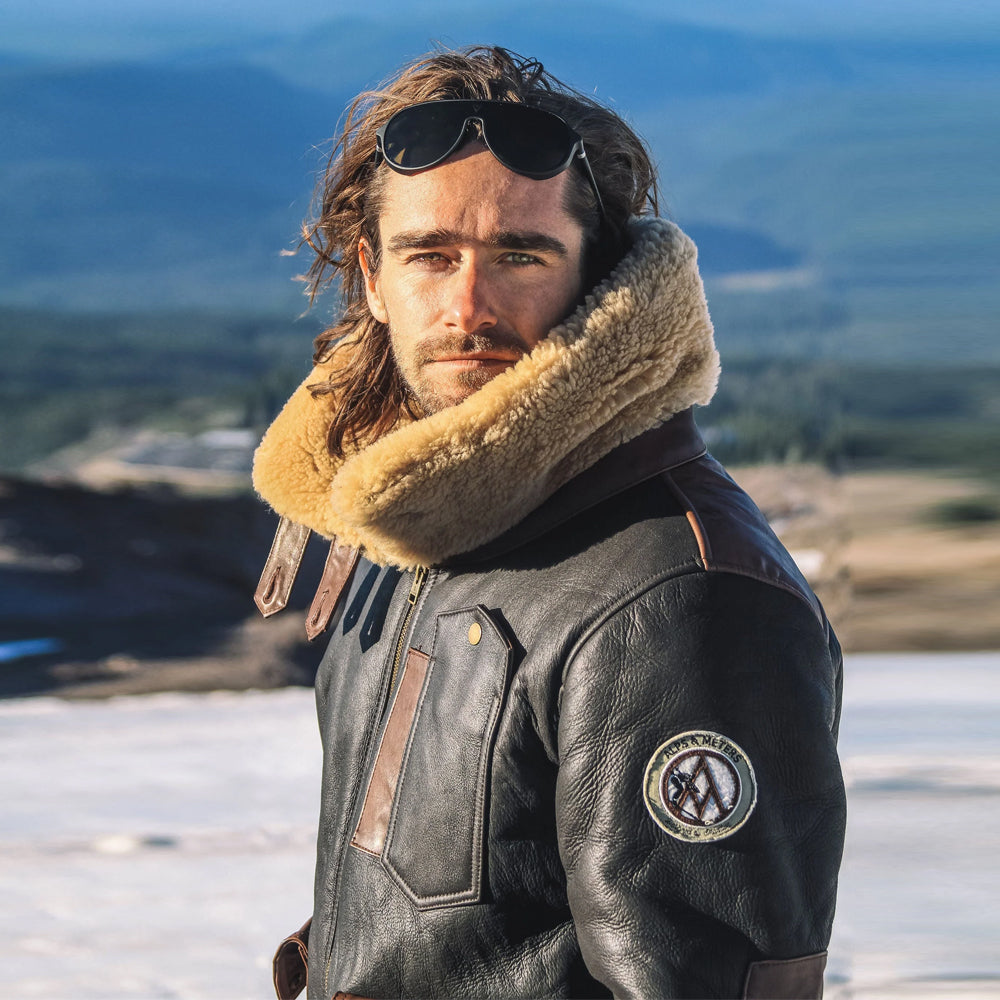 Men’s Black B3 Shearling Bomber Jacket