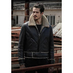 Men’s Black Motorbike Shearling Jacket