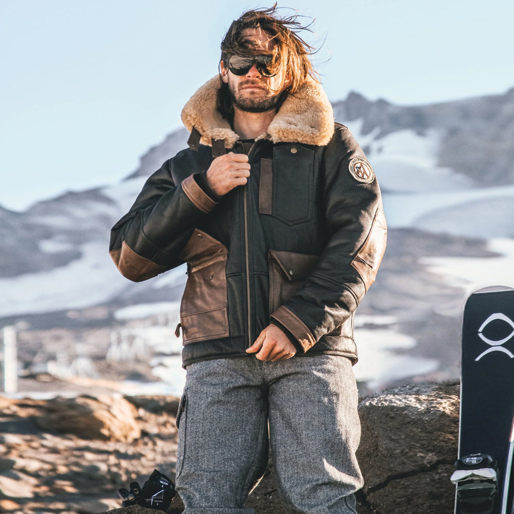 Men’s Black B3 Shearling Bomber Jacket