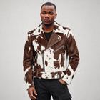 Men’s Hair-On Cowhide Double Rider Jacket