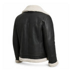 Men’s Charcoal Shearling Aviator Jacket