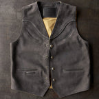 Men’s Charcoal Nubuck Cowboy Vest