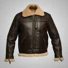 B-3 Aviator Shearling Leather Jacket – Dark Chocolate Belted