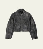 Men's Distressed Black Vintage Leather Jacket Rugged & Timeless