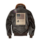 Men's Top Gun G-1 Cowhide Flight Jacket with Patches