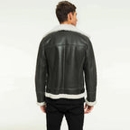 Men's Grizzly Grey Aviator Shearling Jacket