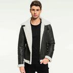 Men's Grizzly Grey Aviator Shearling Jacket