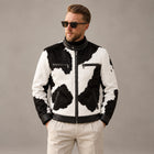 Men’s Hair-On Cowhide Cafe Racer Jacket