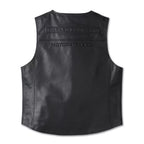 Men's Harley-Davidson City Limits Black Two-Way Zip Leather Vest