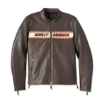 Men’s Harley-Davidson Cafe Racer Cowhide Leather Jacket – Vintage Brown Riding Coat