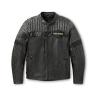Men’s Harley-Davidson Passing Link III Distressed Leather Riding Jacket – Armor Protected Biker Coat