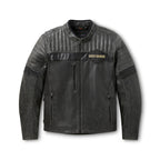 Men’s Harley-Davidson Passing Link III Distressed Leather Riding Jacket – Armor Protected Biker Coat